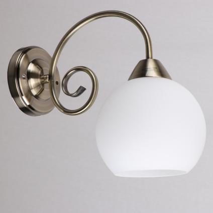 Бра S0376/1W AB+WT бронза 1х40W E27 h220, KQS20 П